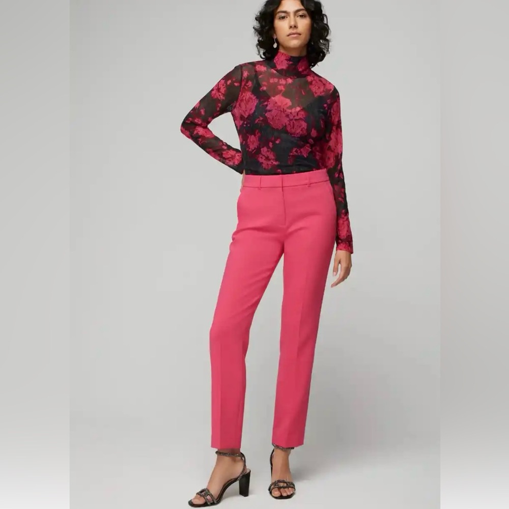 White House Black Market Pink Cropped Pants